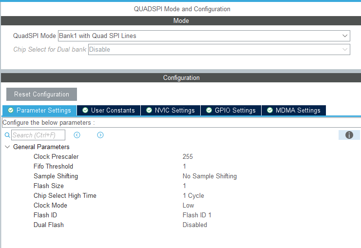 STM32H7使用QSPI连接NOR闪存